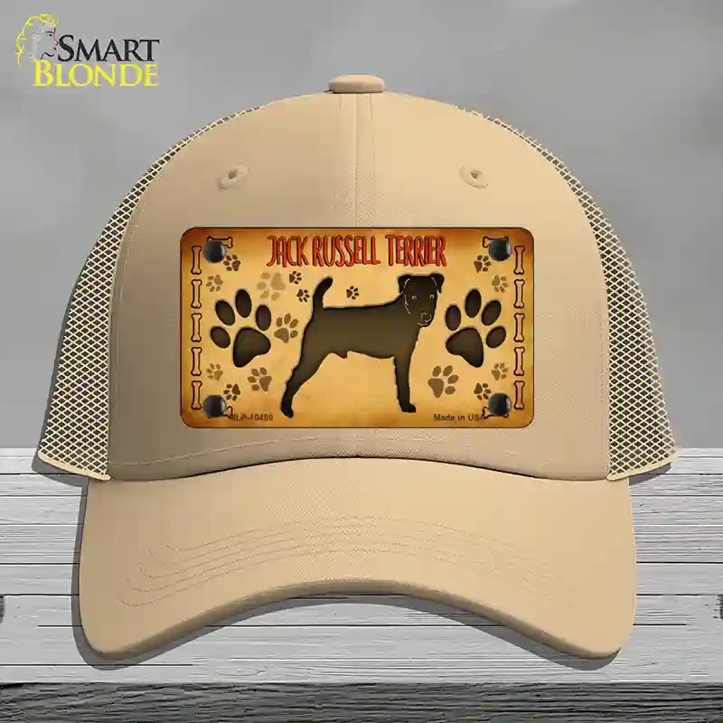 HAT15-MLP-10450 Jack Russell Terrier Novelty License Plate Hat, Mesh - Khaki