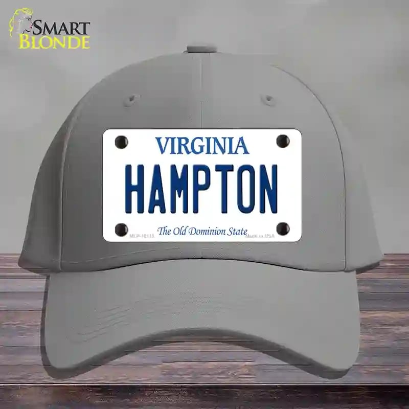 HAT23-MLP-10112 Hampton Virginia Novelty License Plate Hat, Cotton - Gray