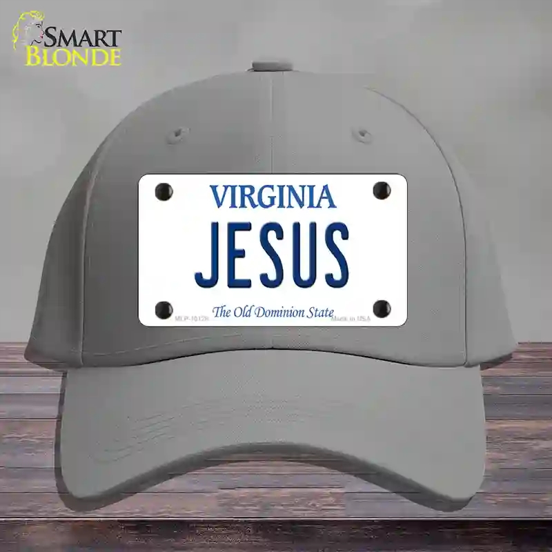 HAT23-MLP-10128 Jesus Virginia Novelty License Plate Hat, Cotton - Gray
