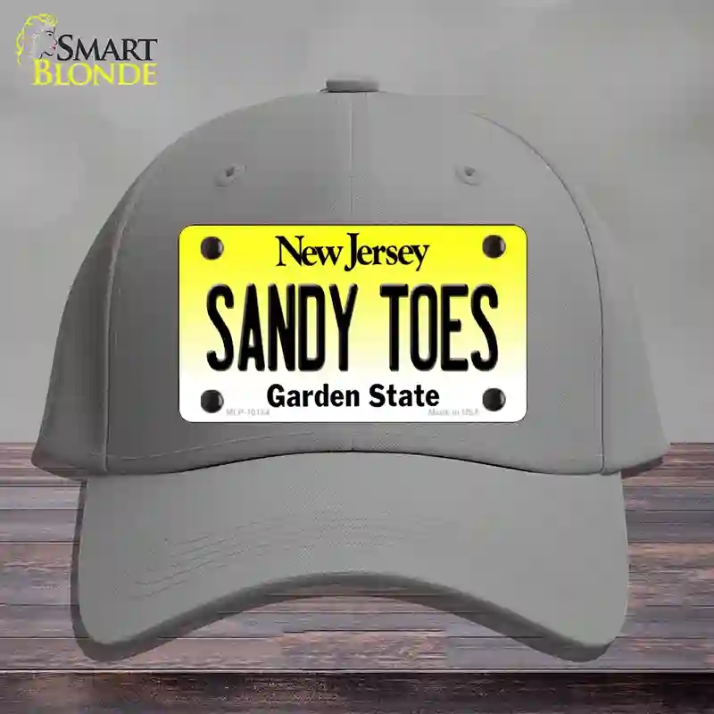 HAT23-MLP-10184 Sandy Toes   Jersey Novelty License Plate Hat, Cotton - Gray