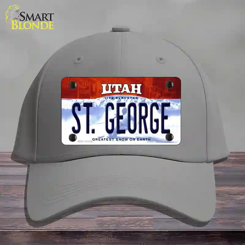 HAT23-MLP-10190 St George Utah Novelty License Plate Hat, Cotton - Gray