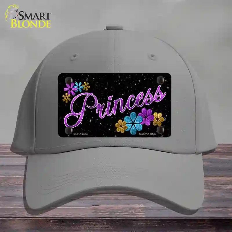 HAT23-MLP-10334 Princess Glitter Novelty License Plate Hat, Cotton - Gray