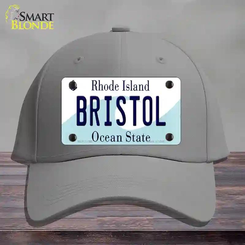 HAT23-MLP-11195 Bristol Rhode Island State Novelty License Plate Hat, Cotton - Gray