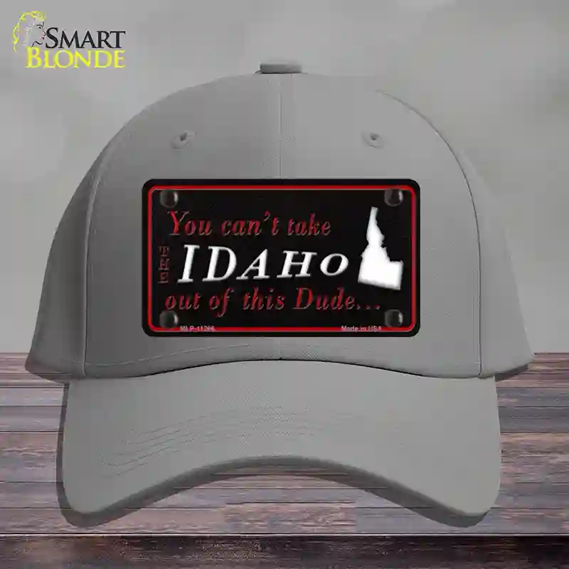 HAT23-MLP-11266 Idaho Dude Novelty License Plate Hat, Cotton - Gray