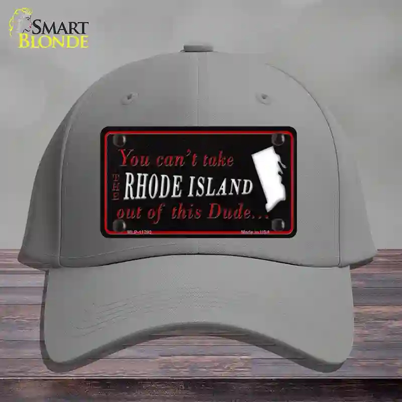 HAT23-MLP-11293 Rhode Island Dude Novelty License Plate Hat, Cotton - Gray