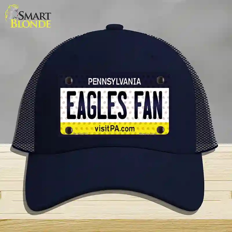 HAT16-MLP-10777 Eagles Fan Pennsylvania Novelty License Plate Hat, Mesh - Navy
