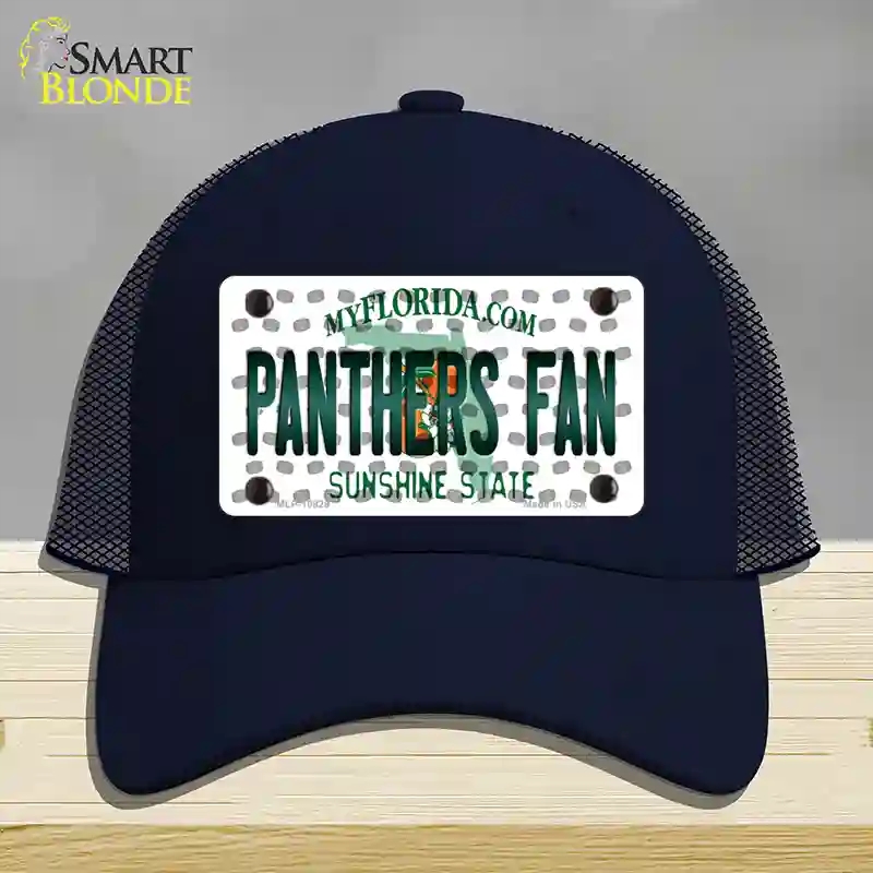 HAT16-MLP-10829 Panthers Fan Florida Novelty License Plate Hat, Mesh - Navy