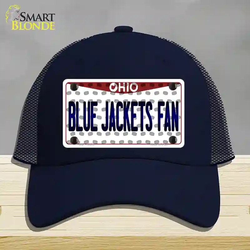 HAT16-MLP-10839 Blue Jackets Fan Ohio Novelty License Plate Hat, Mesh - Navy