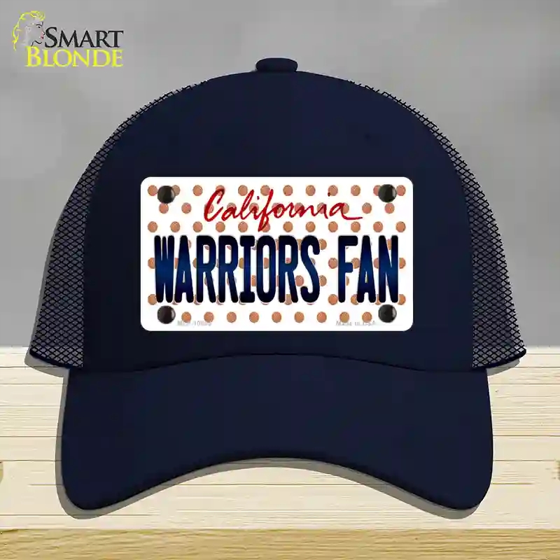 HAT16-MLP-10856 Warriors Fan California Novelty License Plate Hat, Mesh - Navy