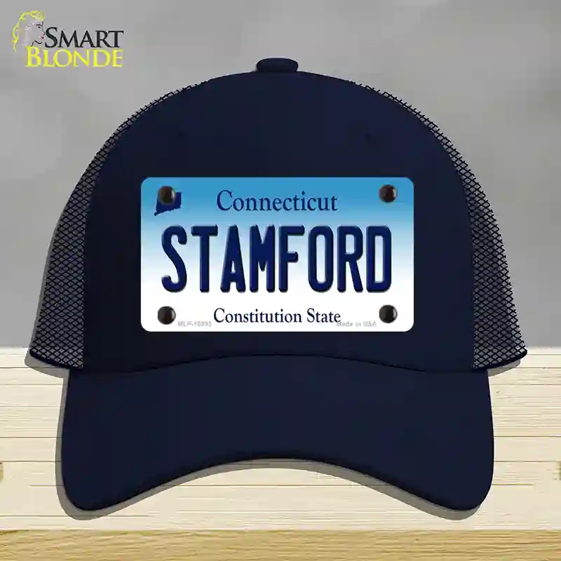 HAT16-MLP-10893 Stamford Connecticut Novelty License Plate Hat, Mesh - Navy