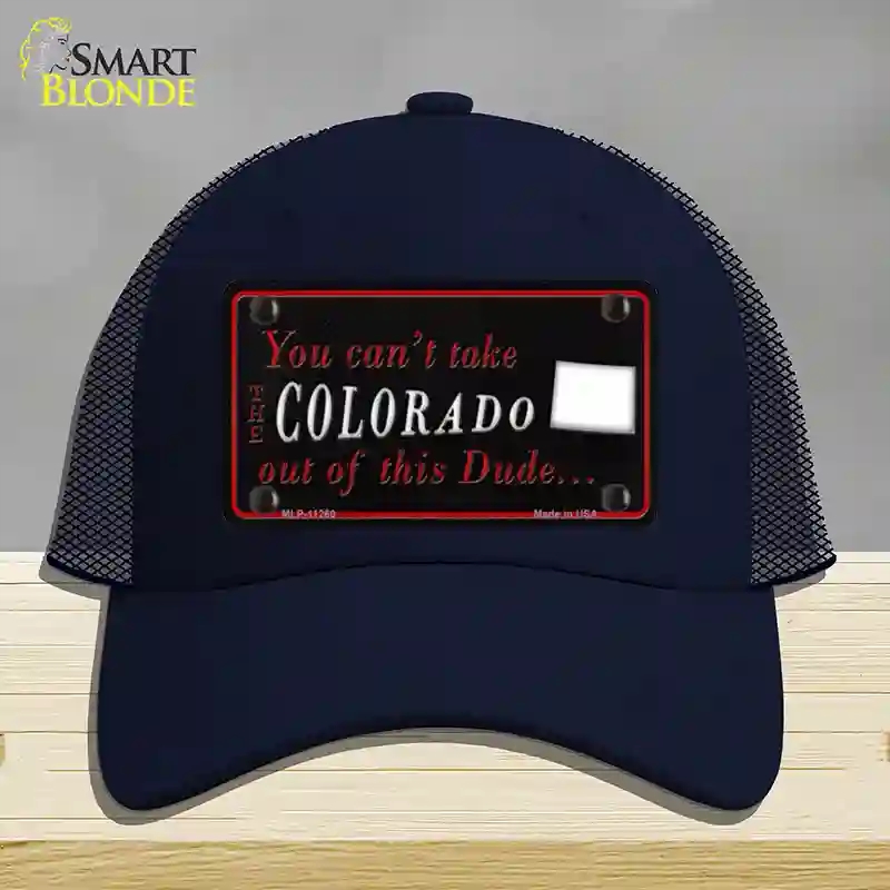 HAT16-MLP-11260 Colorado Dude Novelty License Plate Hat, Mesh - Navy