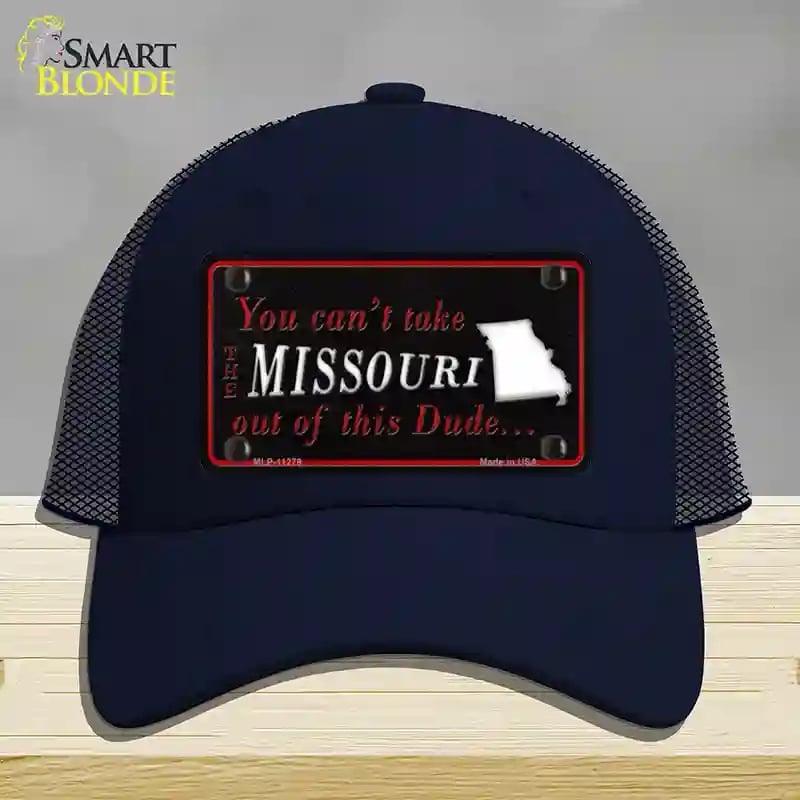 HAT16-MLP-11279 Missouri Dude Novelty License Plate Hat, Mesh - Navy