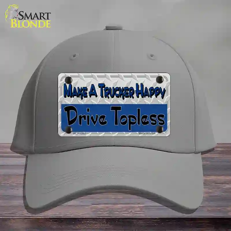 HAT23-MLP-1203 Make a Mesh Happy Novelty License Plate Hat, Cotton - Gray