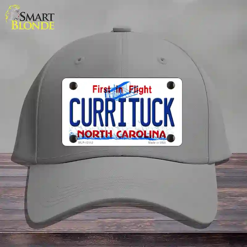 HAT23-MLP-12112 Currituck North Carolina State Novelty License Plate Hat, Cotton - Gray
