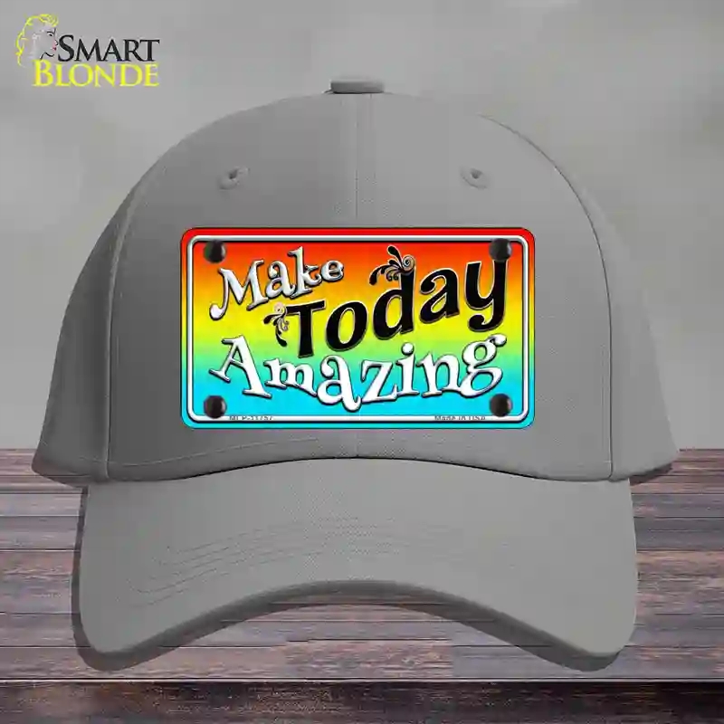 HAT23-MLP-11757 Make Today Amazing Novelty License Plate Hat, Cotton - Gray