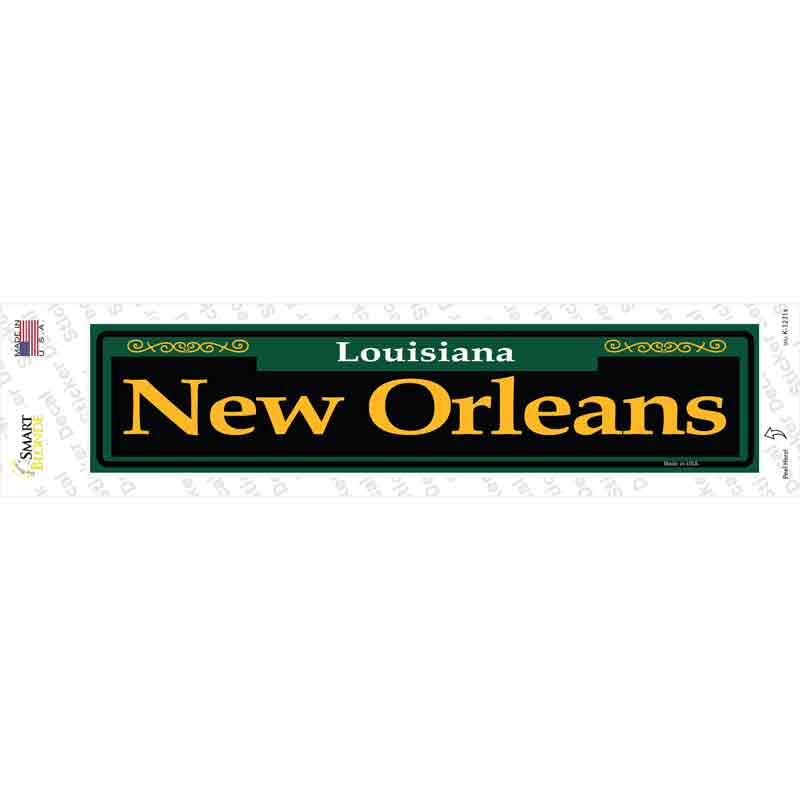 K-1231s-M   Orleans Green Novelty Narrow Sticker Decal, Medium