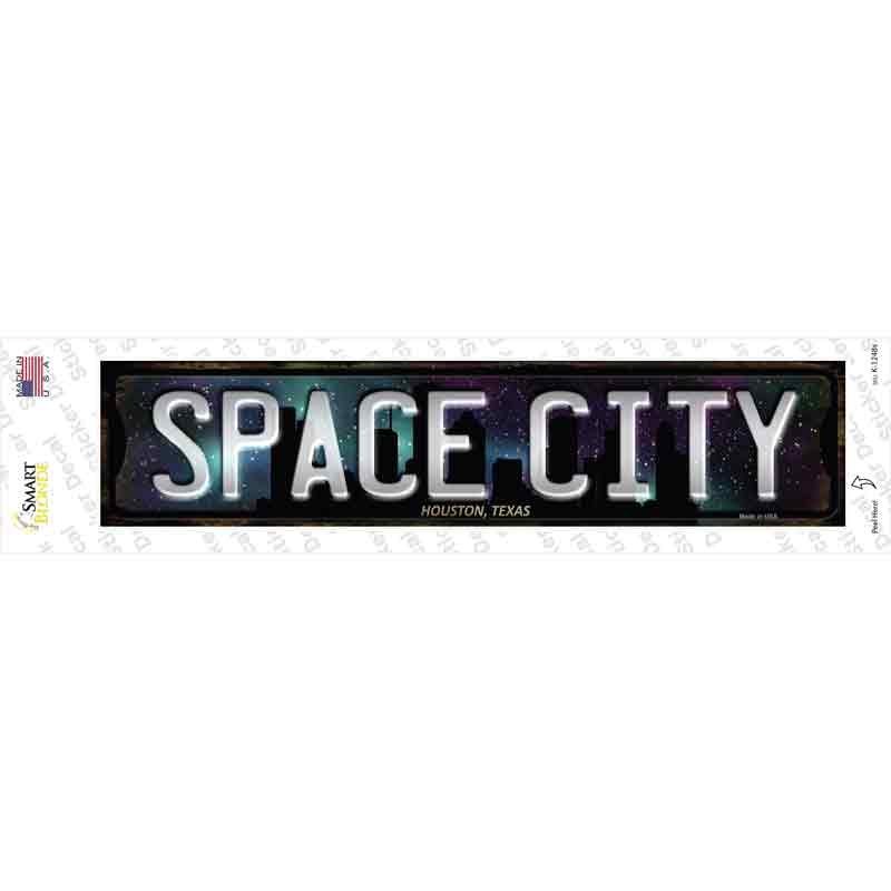 K-1248s-M Houston Texas Space City Novelty Narrow Sticker Decal, Medium