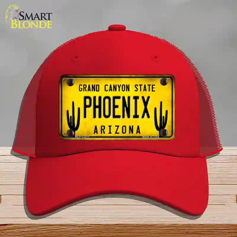 HAT17-MLP-12311 Arizona Phoenix Novelty License Plate Hat, Mesh - Red