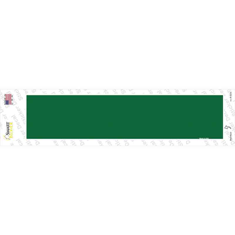 K-023s-M Green Solid Blank Novelty Narrow Sticker Decal, Medium