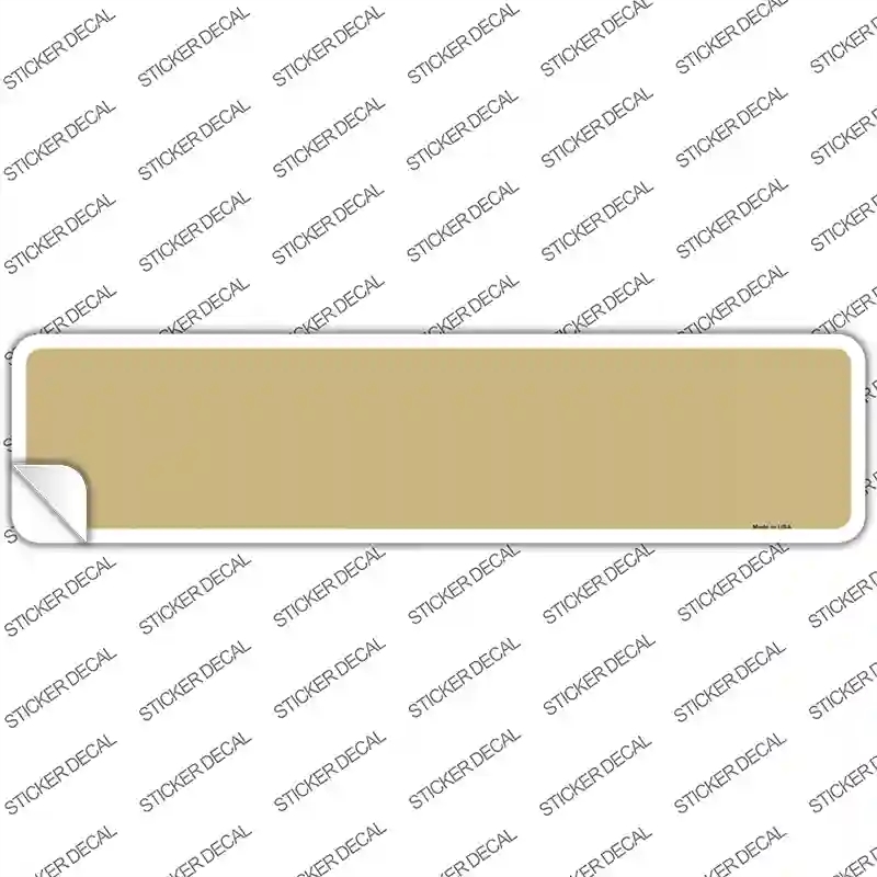 K-034s-S Gold Solid Blank Novelty Narrow Sticker Decal, Small
