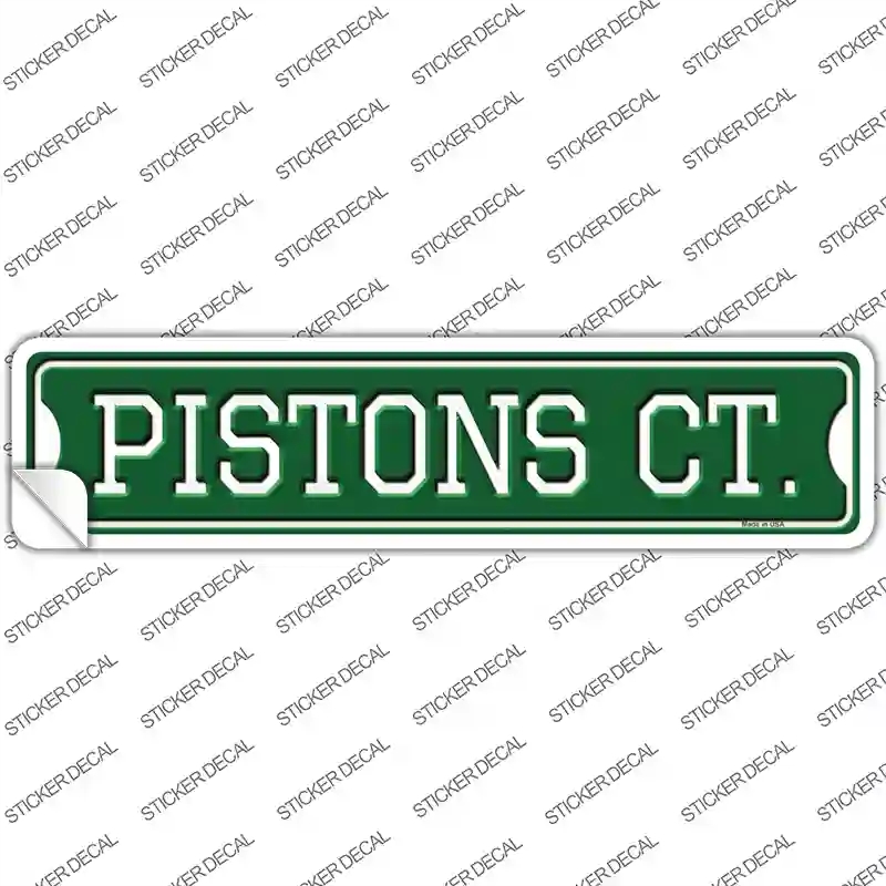 K-1013s-L Pistons Ct Novelty Narrow Sticker Decal, Large