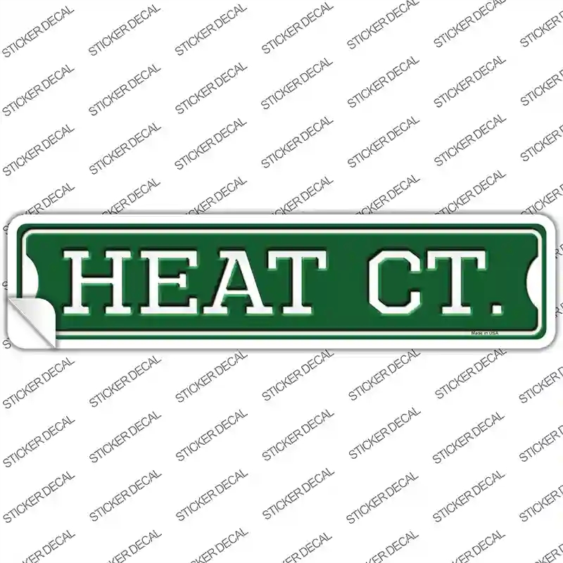 K-1020s-L Heat Ct Novelty Narrow Sticker Decal, Large