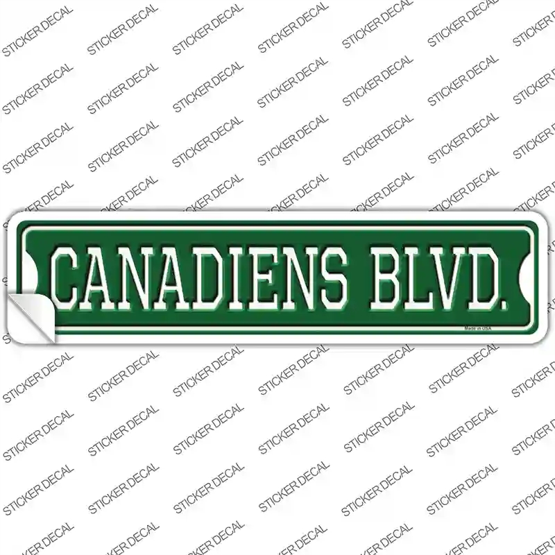 K-1040s-S Canadiens Blvd Novelty Narrow Sticker Decal, Small