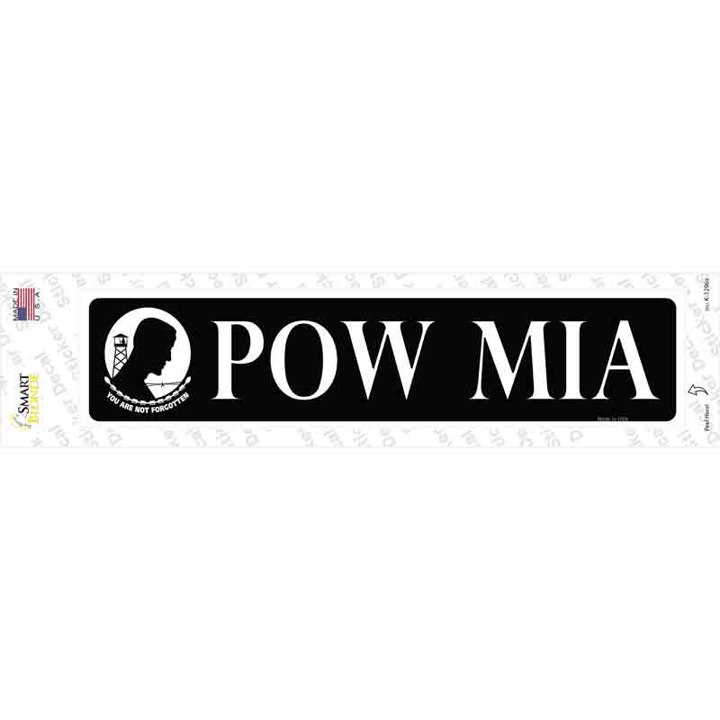 K-1296s-M POW MIA Novelty Narrow Sticker Decal, Medium