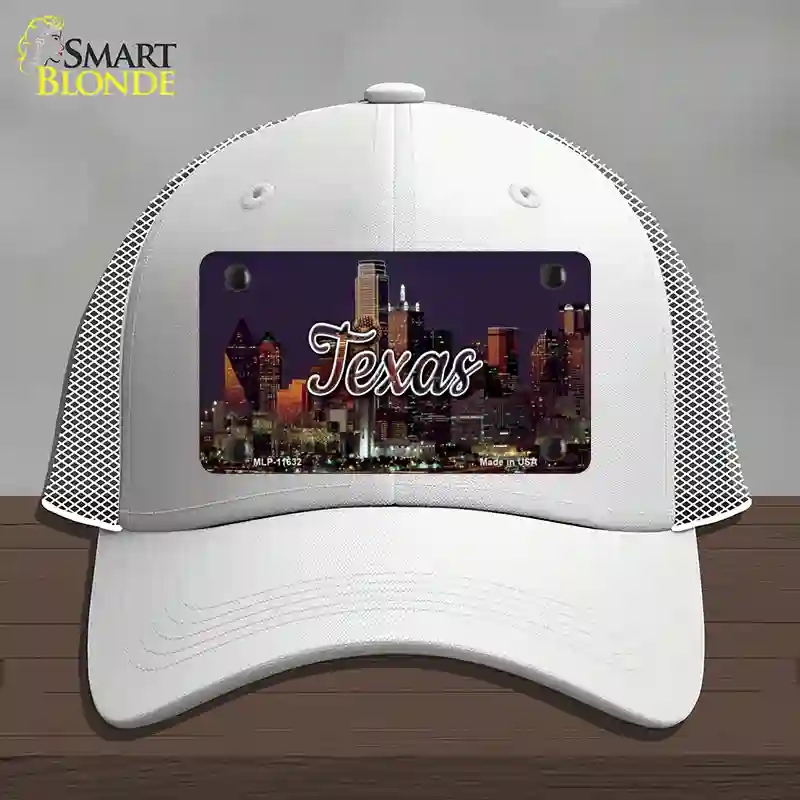 HAT19-MLP-11632 Texas City Lights Novelty License Plate Hat, Mesh - White
