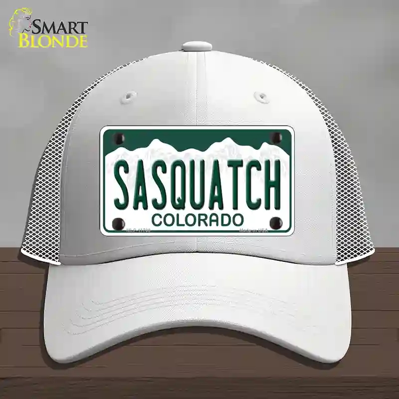 HAT19-MLP-11700 Sasquatch Colorado Novelty License Plate Hat, Mesh - White