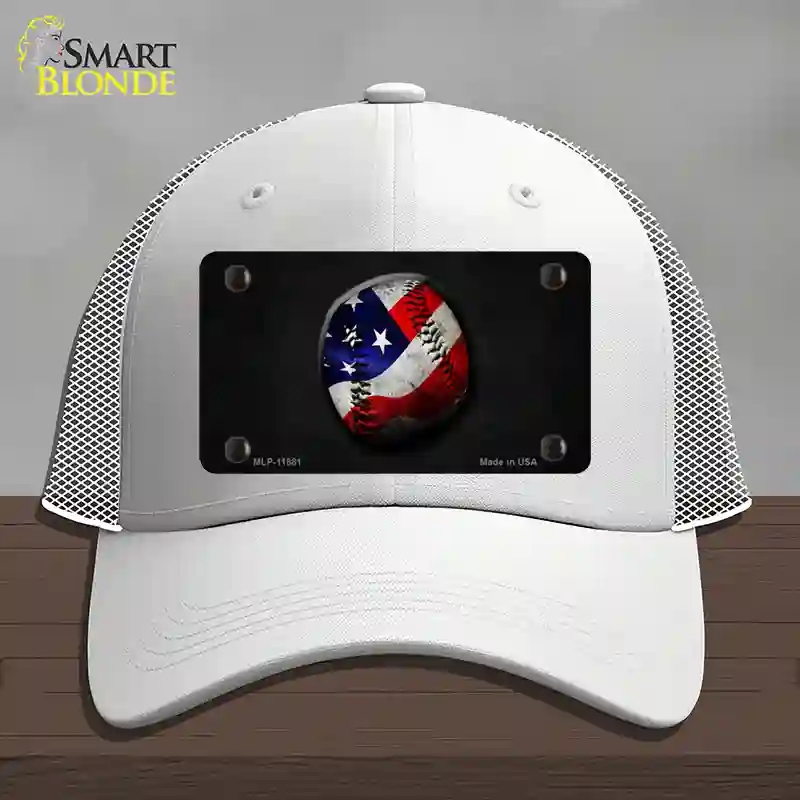 HAT19-MLP-11881 American Baseball Novelty License Plate Hat, Mesh - White