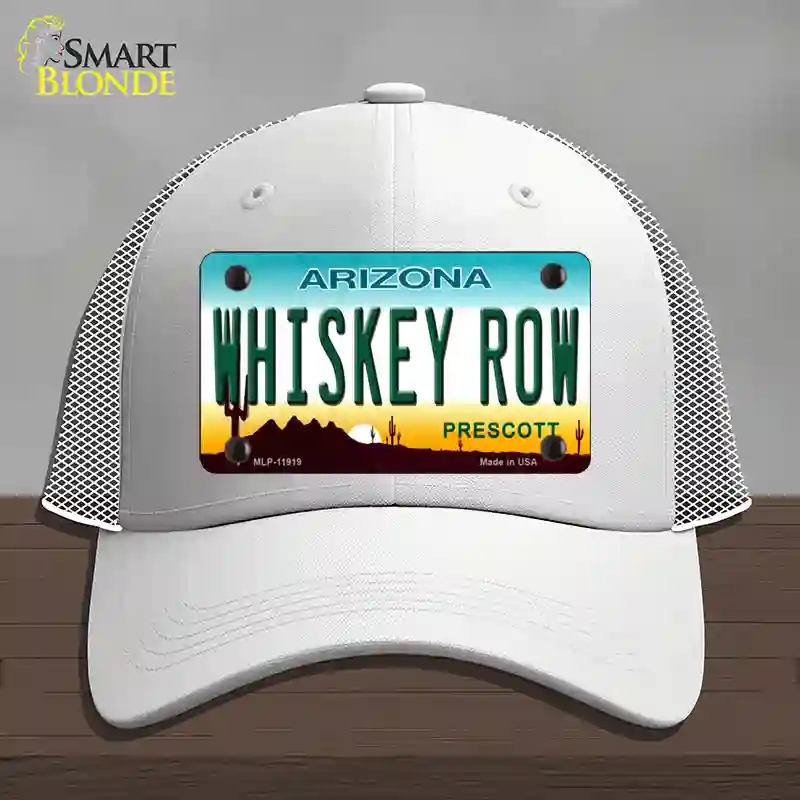 HAT19-MLP-11919 Whiskey Row Arizona Novelty License Plate Hat, Mesh - White