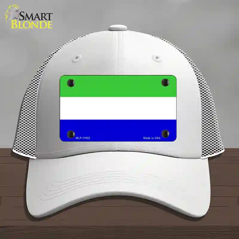 HAT19-MLP-11922 Galapagos Island Flag Novelty License Plate Hat, Mesh - White