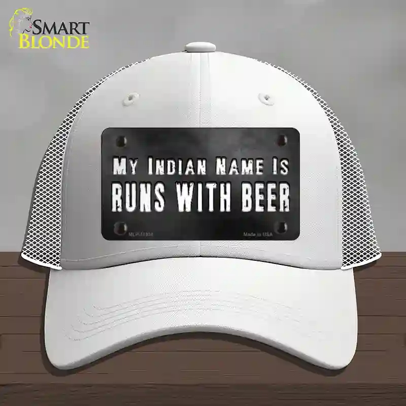 HAT19-MLP-11934 My Indian Name Novelty License Plate Hat, Mesh - White