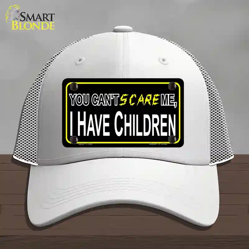 HAT19-MLP-1198 Cant Scare Me Novelty License Plate Hat, Mesh - White