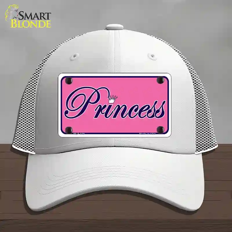 HAT19-MLP-049 Pink Princess Tiara Novelty License Plate Hat, Mesh - White