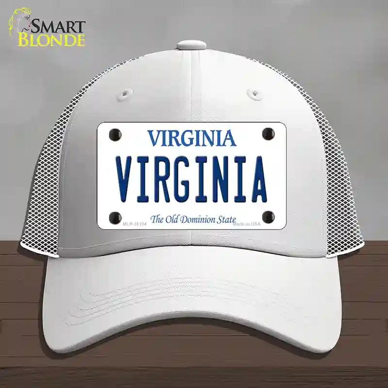 HAT19-MLP-10104 Virginia Old Dominion Novelty License Plate Hat, Mesh - White