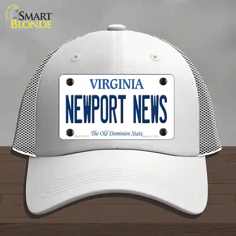 HAT19-MLP-10110  port  s Virginia Novelty License Plate Hat, Mesh - White