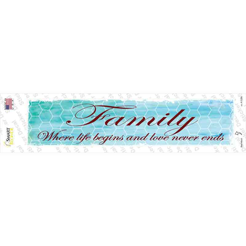 K-528s-M Family Novelty Narrow Sticker Decal, Medium