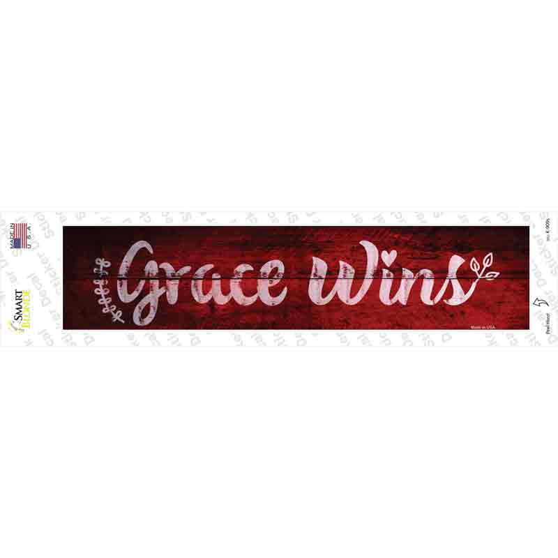 K-909s-M Grace Wins Novelty Narrow Sticker Decal, Medium