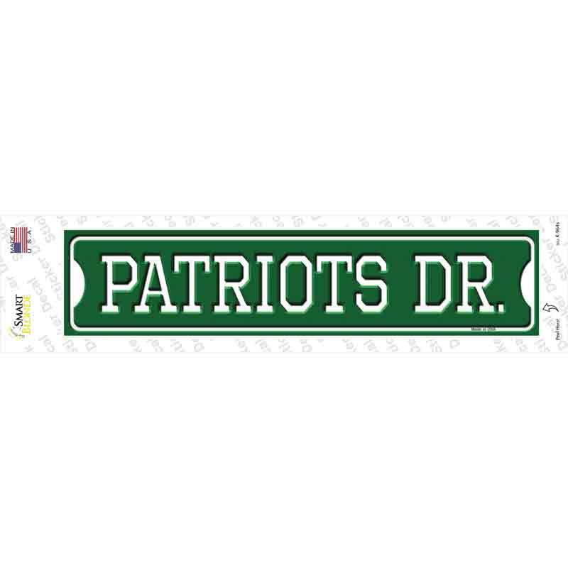 K-964s-M Patriots Dr Novelty Narrow Sticker Decal, Medium