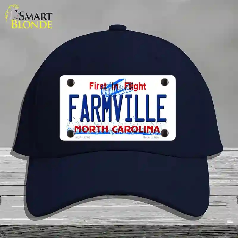 HAT20MLP11746 Farmville North Carolina State Novelty License Plate Hat44 Cotton  Navy