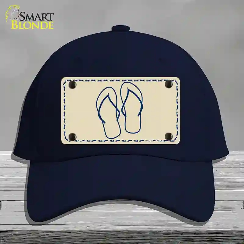 HAT20-MLP-1178 Flip Flops Novelty License Plate Hat, Cotton - Navy