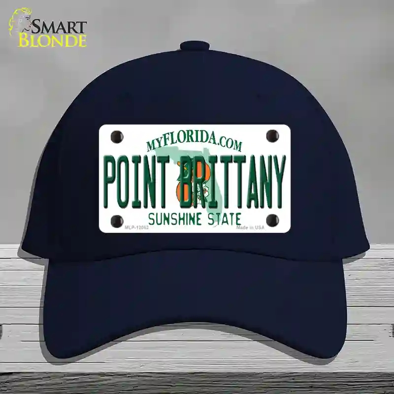 HAT20-MLP-12062 Florida Point Brittany Novelty License Plate Hat, Cotton - Navy