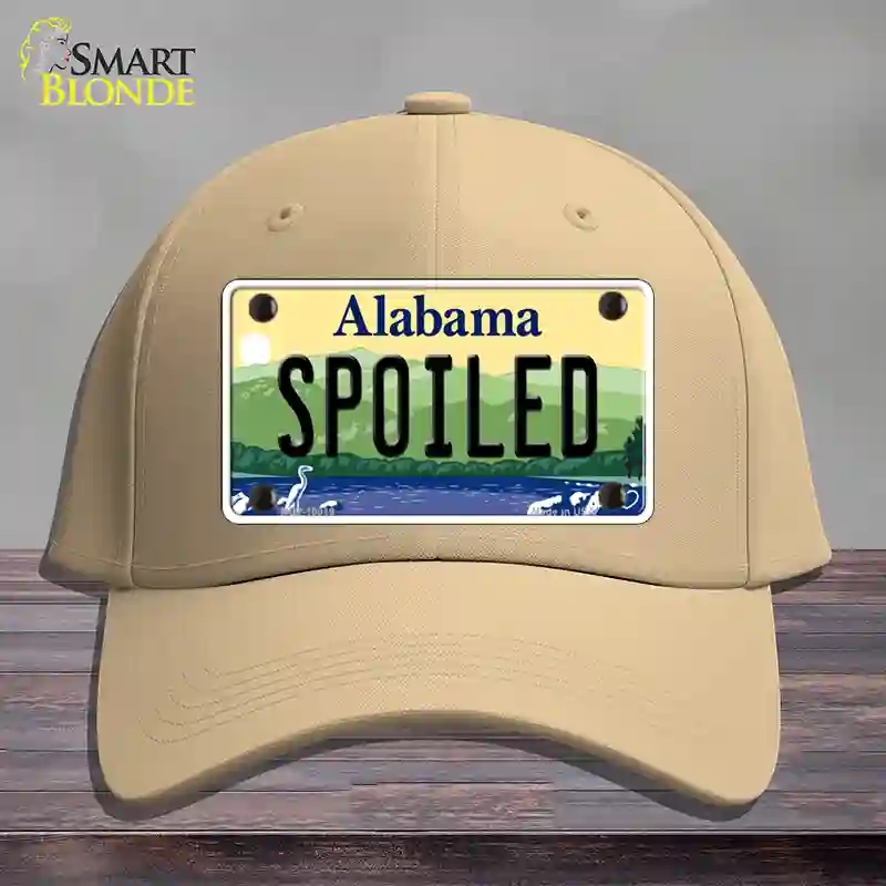 HAT22-MLP-10019 Spoiled Alabama Novelty License Plate Hat, Cotton - Khaki
