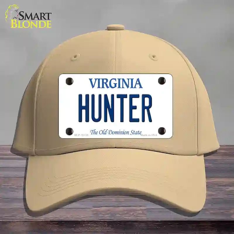 HAT22-MLP-10130 Hunter Virginia Novelty License Plate Hat, Cotton - Khaki