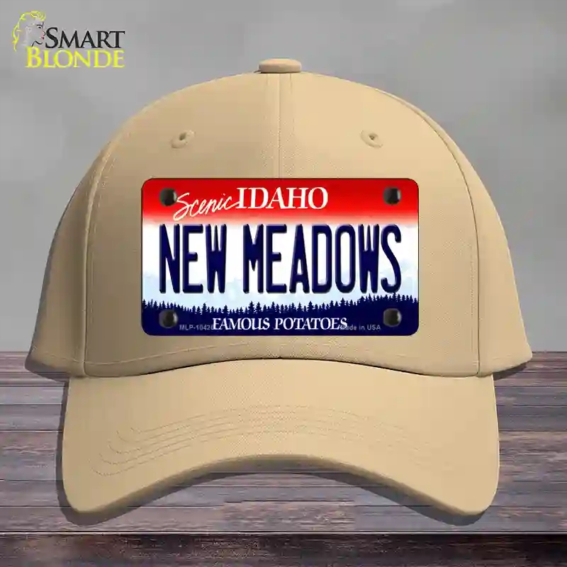 HAT22-MLP-10426   Meadows Idaho Novelty License Plate Hat, Cotton - Khaki