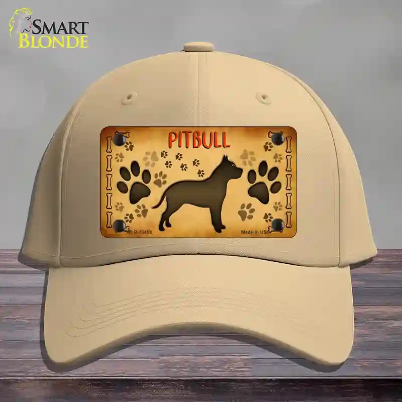 HAT22-MLP-10453 Pitbull Novelty License Plate Hat, Cotton - Khaki