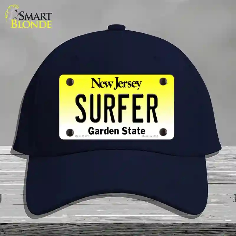HAT20-MLP-10177 Surfer   Jersey Novelty License Plate Hat, Cotton - Navy