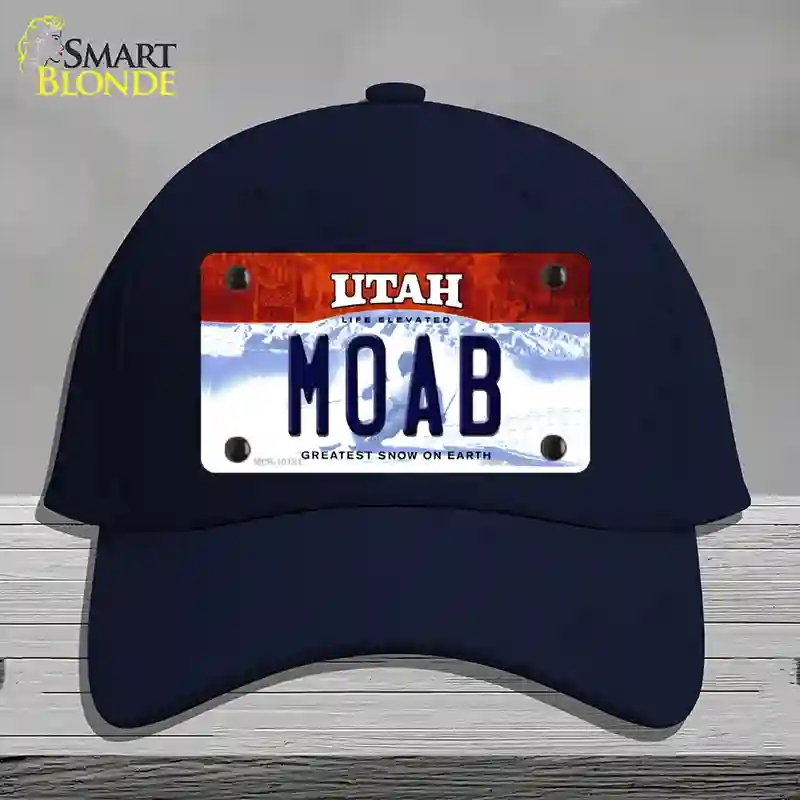 HAT20-MLP-10191 Moab Utah Novelty License Plate Hat, Cotton - Navy